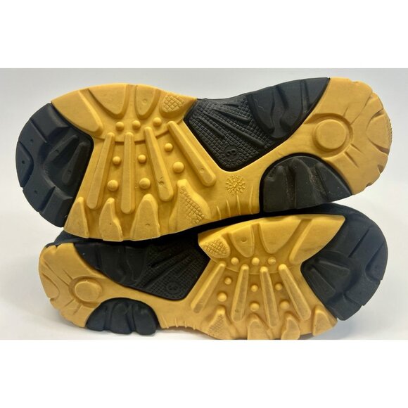 Kamik Kids Winter Snow Boots Size 3 Black Yellow Waterproof Insulated Drawstring - Picture 7 of 8